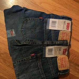 2 pair /NWT /Boys Levi’s /505 and 550 /size 8